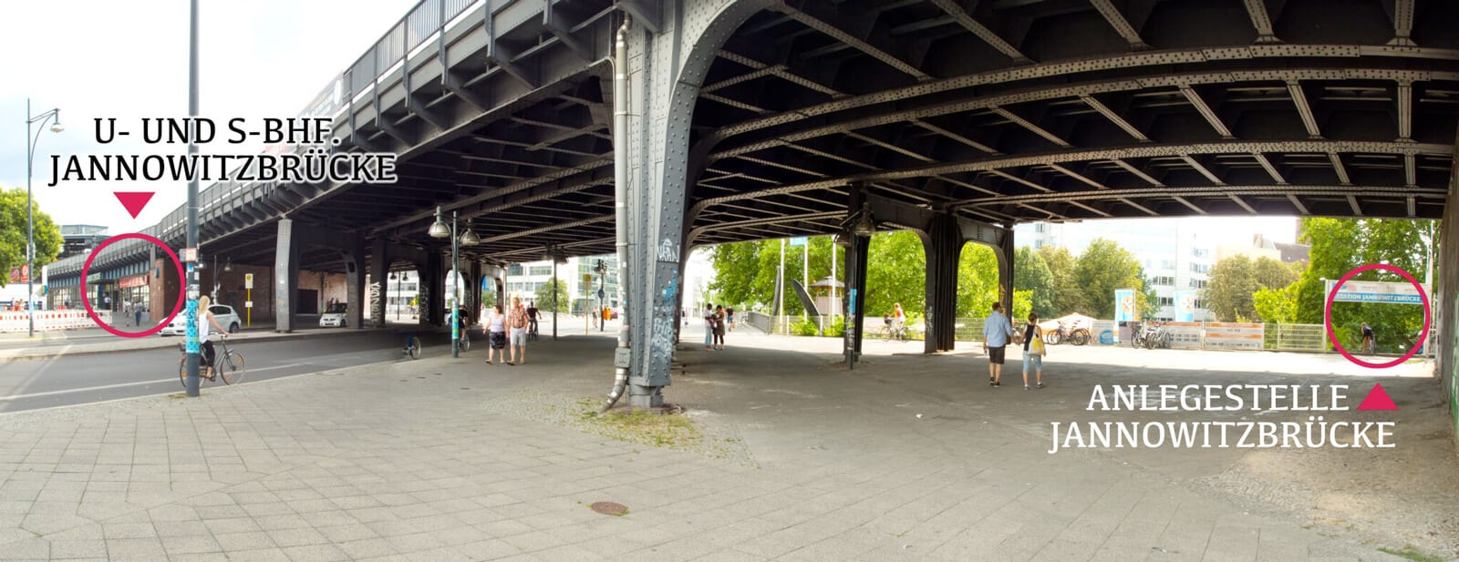 Anlegestelle Jannowitzbrücke – Wegbeschreibung